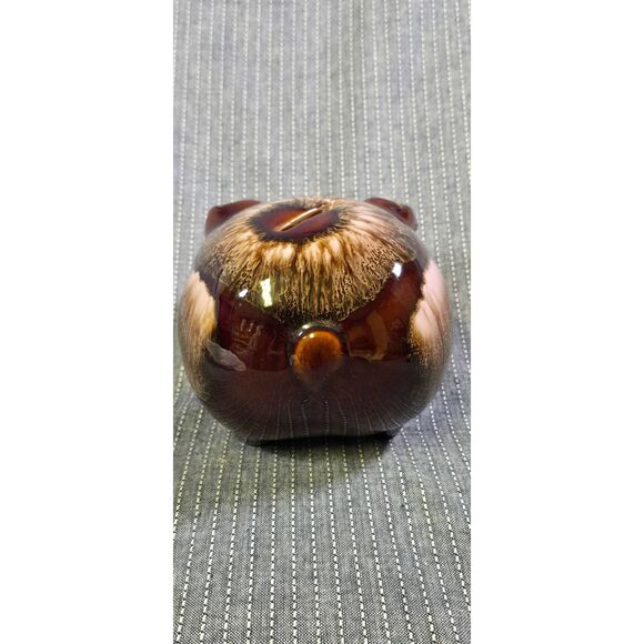 Vintage 1957 Corky Pig Brown Ceramic Piggy Bank Hull Pottery USA - Picture 4 of 11